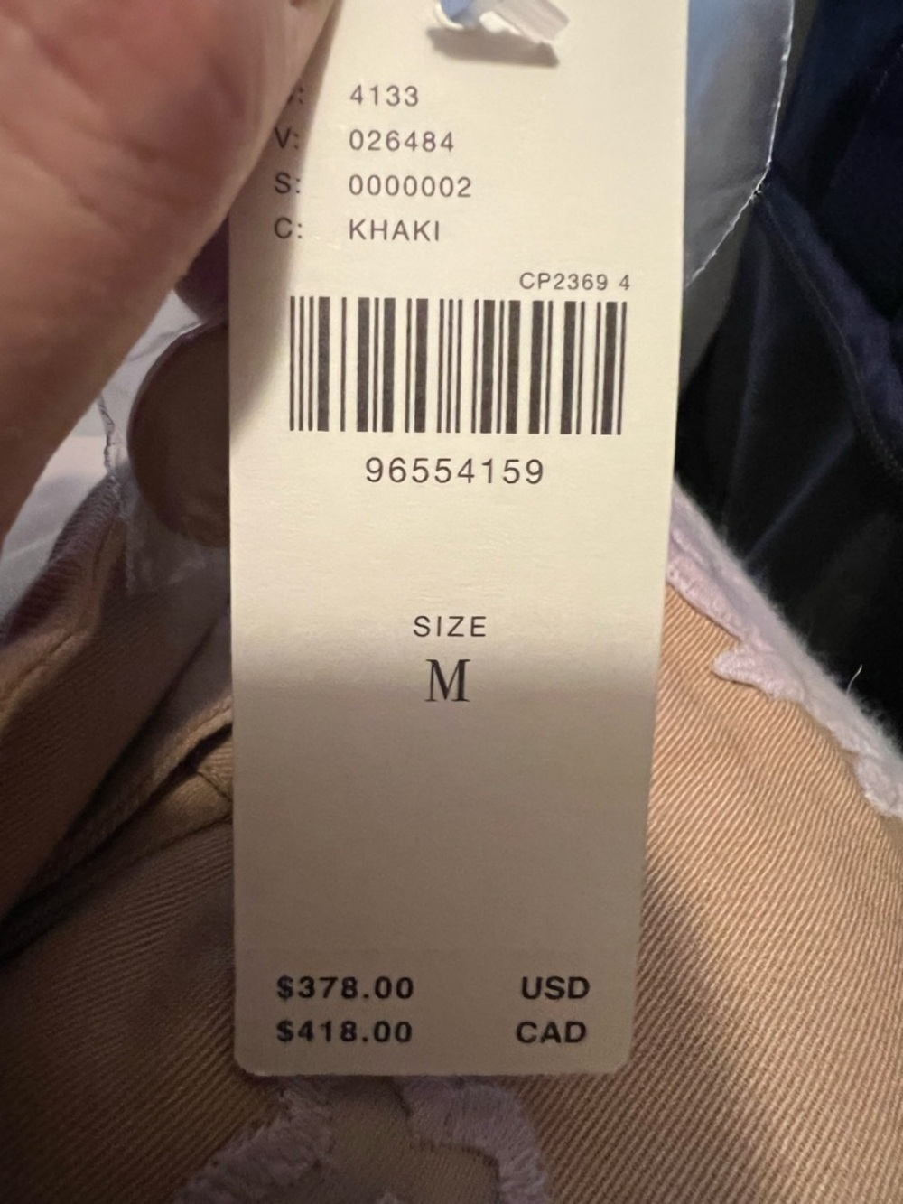 NWT Anthropologie Beige Trench Coat with Lilac Floral Appliqué - Picture 8 of 8